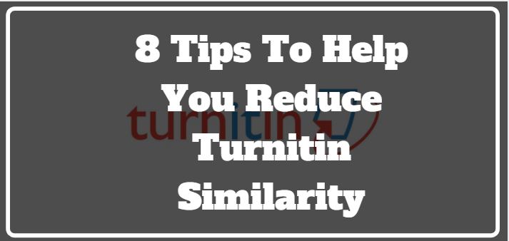 how to reduce similarity in turnitin